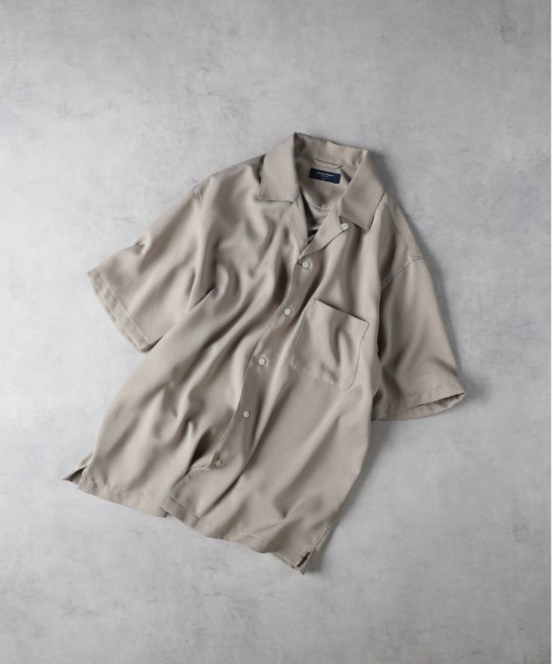 BACK NUMBER(バックナンバー)の「【BACK NUMBER】アムンゼン無地半袖シャツ(シャツ/ブラウス・メンズ・ベージュ/ブラック/サックスブルー/オリーブ・L/XL/M)」の20枚目の写真
