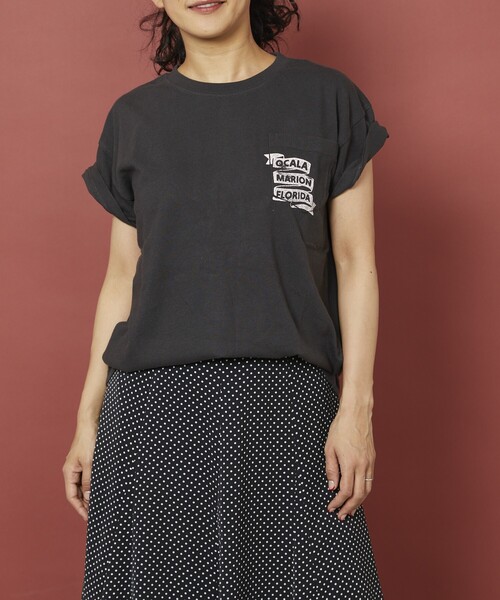 tシャツ Freada/フリーダ Used Essence ポケット Tシャツ レディース セール】Freada/フリーダ Used Essence ポケット Tシャツ（T