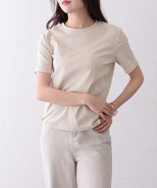 Lace Ladies(レースレディース)の「クルーネック ベーシック コットン 半袖 Tシャツ(Tシャツ/カットソー・レディース・ブルー/ベージュ/グリーン/ピンク/ホワイト/ブラック・FREE)」の17枚目の写真