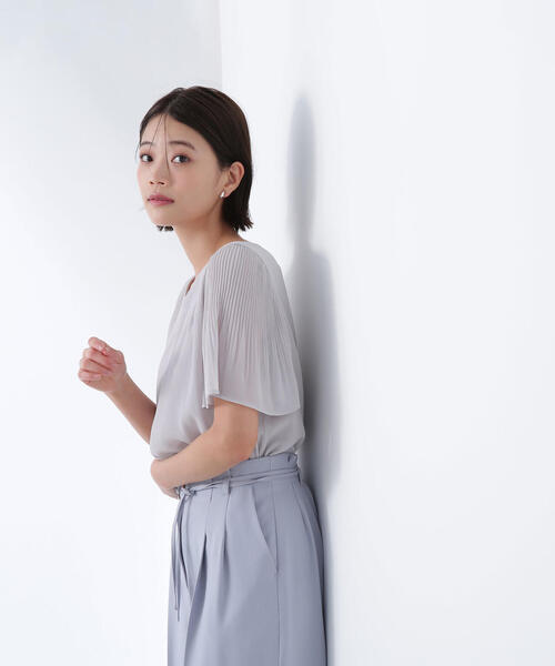 ブラウス シャツ 楊柳フレアスリーブブラウス レディース 楽天市場】楊柳フレアスリーブブラウス NATURAL BEAUTY BASIC