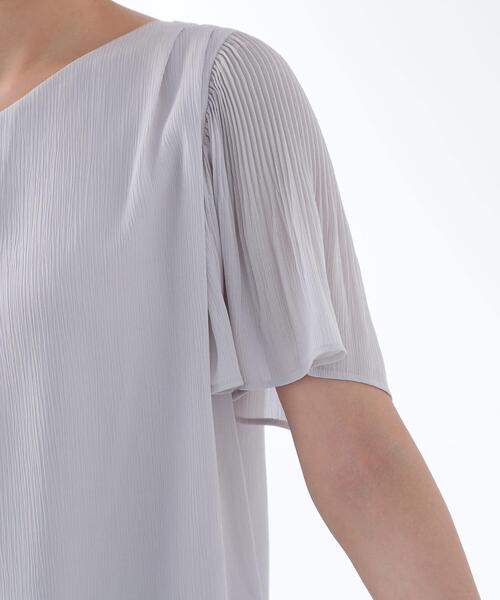 NATURAL BEAUTY BASIC(ナチュラルビューティーベーシック)の「◇楊柳フレアスリーブブラウス(シャツ/ブラウス・レディース・グレー/ブルー/ダークブラウン・SMALL/MEDIUM)」の6枚目の写真