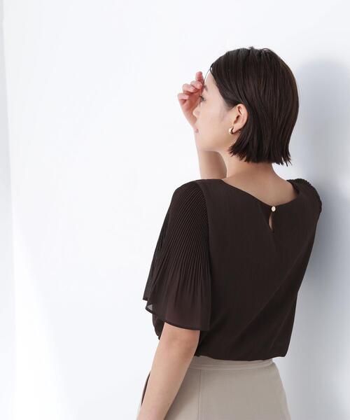NATURAL BEAUTY BASIC(ナチュラルビューティーベーシック)の「◇楊柳フレアスリーブブラウス(シャツ/ブラウス・レディース・グレー/ブルー/ダークブラウン・SMALL/MEDIUM)」の11枚目の写真