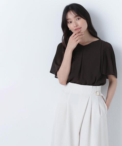 NATURAL BEAUTY BASIC(ナチュラルビューティーベーシック)の「◇楊柳フレアスリーブブラウス(シャツ/ブラウス・レディース・グレー/ブルー/ダークブラウン・SMALL/MEDIUM)」の17枚目の写真