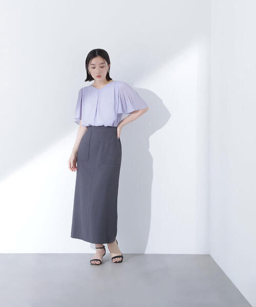 楊柳フレアスリーブブラウス 楊柳フレアスリーブブラウス | NATURAL BEAUTY BASIC