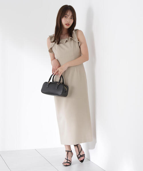 PROPORTION BODY DRESSING（プロポーションボディドレッシング）の「ラッフルナローワンピース / 1215240605（ワンピース・レディース・ブラウン/ベージュ・SMALL/MEDIUM/P/S）」の21枚目の写真