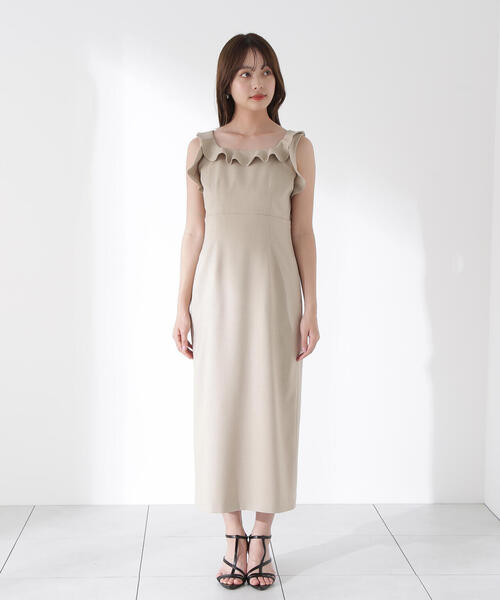 PROPORTION BODY DRESSING（プロポーションボディドレッシング）の「ラッフルナローワンピース / 1215240605（ワンピース・レディース・ブラウン/ベージュ・SMALL/MEDIUM/P/S）」の16枚目の写真