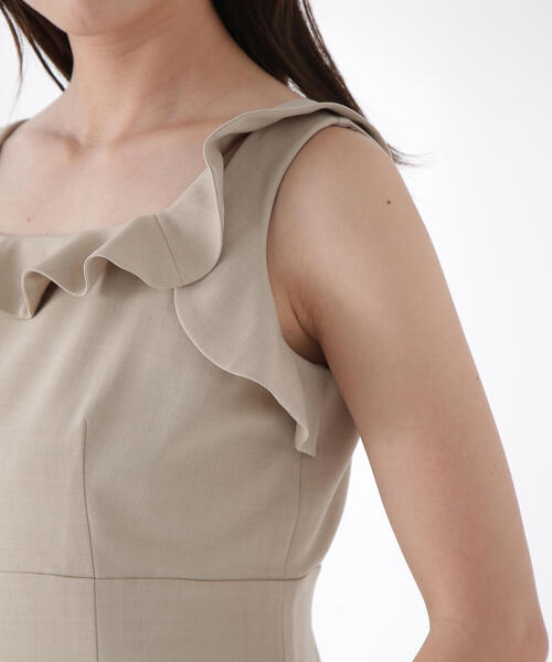 PROPORTION BODY DRESSING（プロポーションボディドレッシング）の「ラッフルナローワンピース / 1215240605（ワンピース・レディース・ブラウン/ベージュ・SMALL/MEDIUM/P/S）」の8枚目の写真