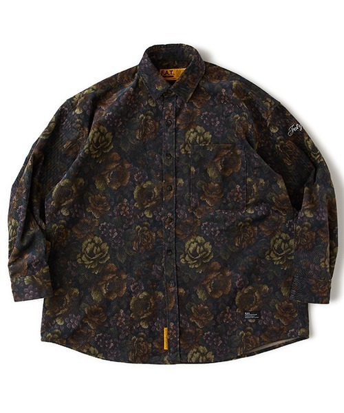 FAT（エフエイティー）の「GIGABLOSSOM（シャツ/ブラウス・メンズ・ブラック/グリーン/ネイビー・TITCH(M)/SKINNY(L)/FAT(XL)/JUMBO(XXL)）」の2枚目の写真