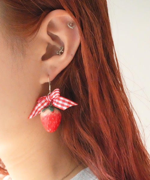 Port / ポート 】 ストロベリー スイーツ モチーフ ピアス # _（ピアス