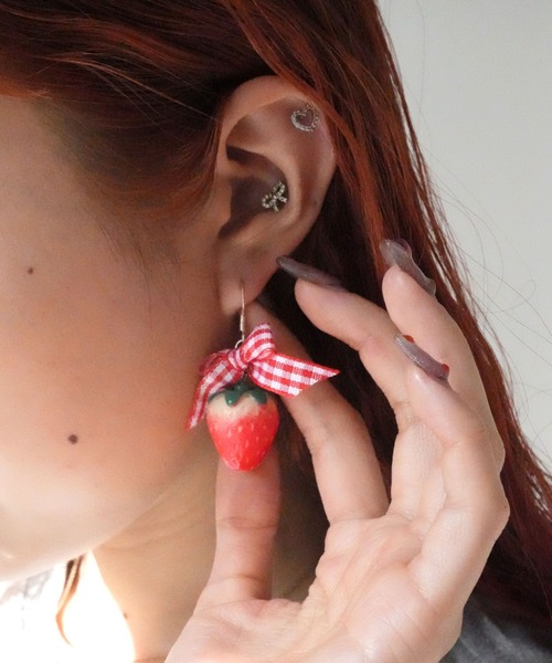Port / ポート 】 ストロベリー スイーツ モチーフ ピアス # _（ピアス