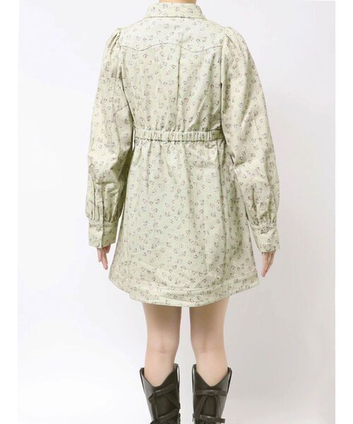 merry jenny(メリージェニー)の「flowerツイルパフミニワンピース(ワンピース・レディース・アイボリー/グリーン/オフホワイト・FREE)」の19枚目の写真