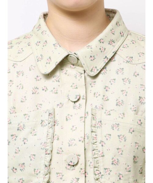 merry jenny(メリージェニー)の「flowerツイルパフミニワンピース(ワンピース・レディース・アイボリー/グリーン/オフホワイト・FREE)」の20枚目の写真