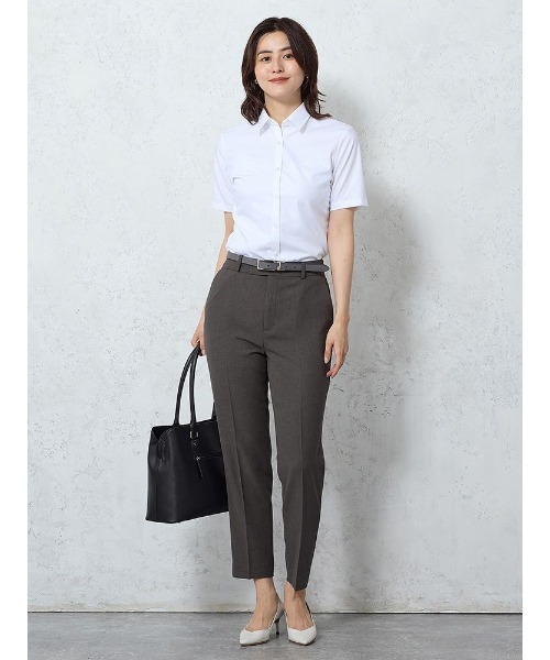 Perfect Suit FActory(パーフェクトスーツファクトリー)の「【接触冷感】シルク混シャツ ホワイト/サックス(シャツ/ブラウス・レディース・ホワイト/サックスブルー・M/L/S)」の17枚目の写真