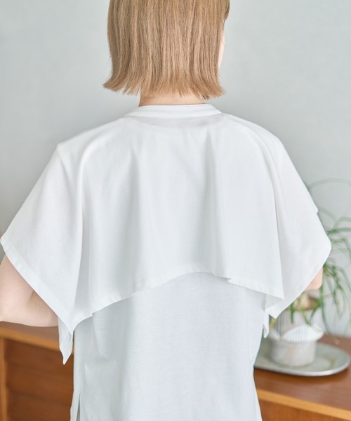 AMERICAN HOLIC(アメリカンホリック)の「【WEB限定】3WAYケープセットプルオーバー(Tシャツ/カットソー・レディース・アイボリー/グレイッシュベージュ・FREE)」の9枚目の写真