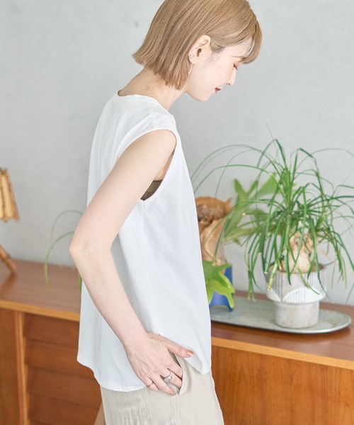 AMERICAN HOLIC(アメリカンホリック)の「【WEB限定】3WAYケープセットプルオーバー(Tシャツ/カットソー・レディース・アイボリー/グレイッシュベージュ・FREE)」の12枚目の写真