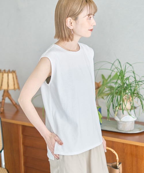 AMERICAN HOLIC(アメリカンホリック)の「【WEB限定】3WAYケープセットプルオーバー(Tシャツ/カットソー・レディース・アイボリー/グレイッシュベージュ・FREE)」の13枚目の写真