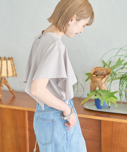 AMERICAN HOLIC(アメリカンホリック)の「【WEB限定】3WAYケープセットプルオーバー(Tシャツ/カットソー・レディース・アイボリー/グレイッシュベージュ・FREE)」の20枚目の写真