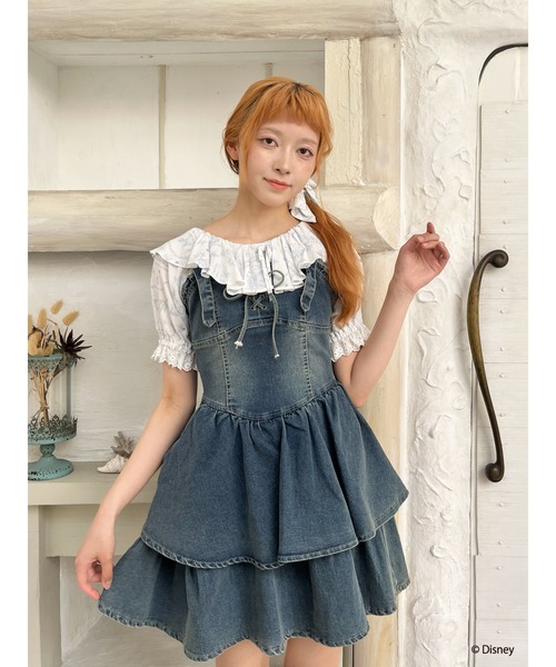 Disney（ディズニー）の「【Disney】ふしぎの国のアリス/トワル・ドゥ・ジュイSTYLEフリルブラウス（シャツ/ブラウス・レディース・ブルー/ネイビー・FREE）」の18枚目の写真
