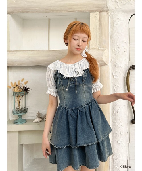 Disney（ディズニー）の「【Disney】ふしぎの国のアリス/トワル・ドゥ・ジュイSTYLEフリルブラウス（シャツ/ブラウス・レディース・ブルー/ネイビー・FREE）」の22枚目の写真