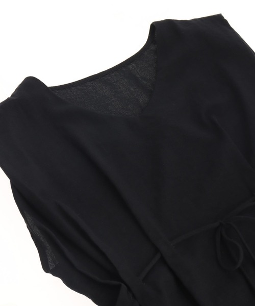 ANAP（アナップ）の「ノースリーブ Vネック ブラウス（シャツ/ブラウス・レディース・ホワイト/ブラック/ミント・FREE）」の6枚目の写真