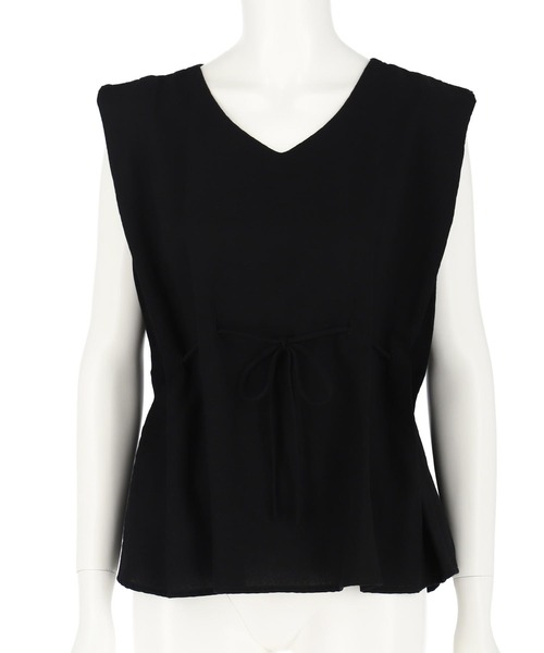 ANAP（アナップ）の「ノースリーブ Vネック ブラウス（シャツ/ブラウス・レディース・ホワイト/ブラック/ミント・FREE）」の11枚目の写真