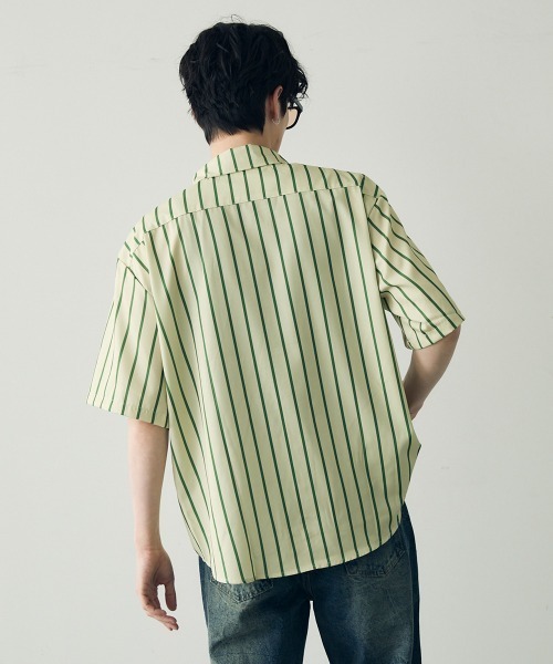 Shoowtime(ショウタイム)の「Striped pattern short sleeve shirt / ストライプパターンショートスリーブシャツ(シャツ/ブラウス・メンズ・ブラウン/グリーン/イエロー/パープル系・MEDIUM/LARGE/X-LARGE)」の16枚目の写真