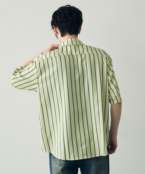 Shoowtime(ショウタイム)の「Striped pattern short sleeve shirt / ストライプパターンショートスリーブシャツ(シャツ/ブラウス・メンズ・ブラウン/グリーン/イエロー/パープル系・MEDIUM/LARGE/X-LARGE)」の17枚目の写真