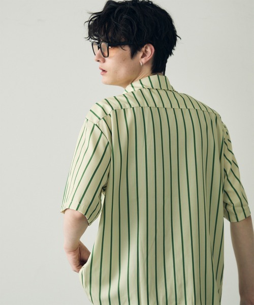 Shoowtime(ショウタイム)の「Striped pattern short sleeve shirt / ストライプパターンショートスリーブシャツ(シャツ/ブラウス・メンズ・ブラウン/グリーン/イエロー/パープル系・MEDIUM/LARGE/X-LARGE)」の19枚目の写真