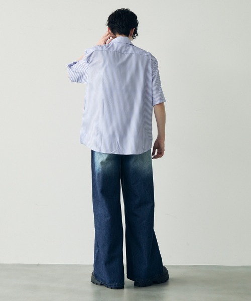 Shoowtime(ショウタイム)の「Striped pattern short sleeve shirt / ストライプパターンショートスリーブシャツ(シャツ/ブラウス・メンズ・ブラウン/グリーン/イエロー/パープル系・MEDIUM/LARGE/X-LARGE)」の20枚目の写真