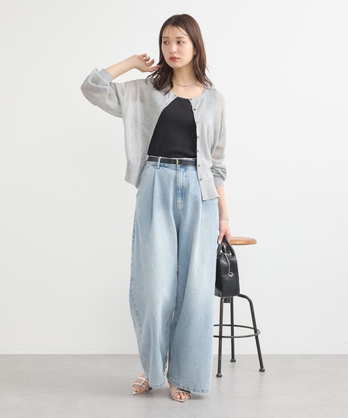 earth music&ecology（アースミュージックアンドエコロジー）の「ピコトリミングタンクトップ（タンクトップ・レディース・アイボリー/ブラック/サックスブルー/その他7・S/M）」の22枚目の写真