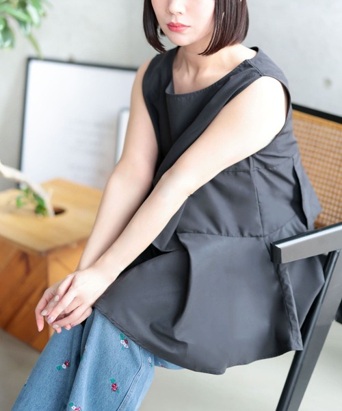 Ruwan yu(ルワンユー)の「裾フレアノースリプルオーバー【大きいサイズ対応】(その他トップス・レディース・ブラック・L/LL/3L/4L)」の9枚目の写真