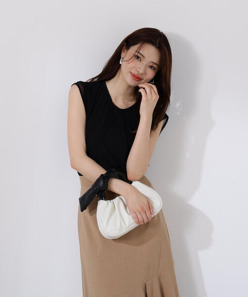 PROPORTION BODY DRESSING(プロポーションボディドレッシング)の「タック入りチュールトップス / 1215260607(Tシャツ/カットソー・レディース・ブラック/グレー/ホワイト系その他・FREE)」の21枚目の写真