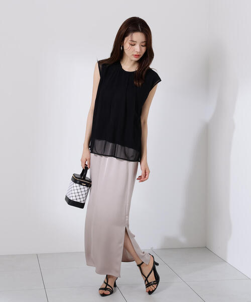 PROPORTION BODY DRESSING(プロポーションボディドレッシング)の「タック入りチュールトップス / 1215260607(Tシャツ/カットソー・レディース・ブラック/グレー/ホワイト系その他・FREE)」の15枚目の写真