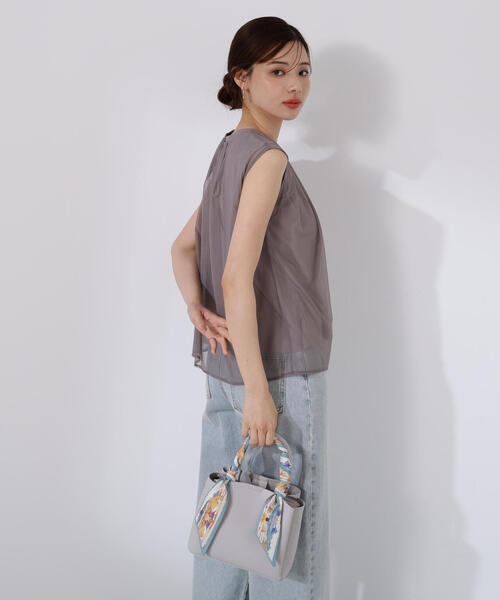 PROPORTION BODY DRESSING(プロポーションボディドレッシング)の「タック入りチュールトップス / 1215260607(Tシャツ/カットソー・レディース・ブラック/グレー/ホワイト系その他・FREE)」の10枚目の写真