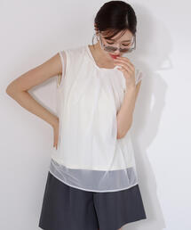 PROPORTION BODY DRESSING | タック入りチュールトップス / 1215260607(Tシャツ/カットソー)