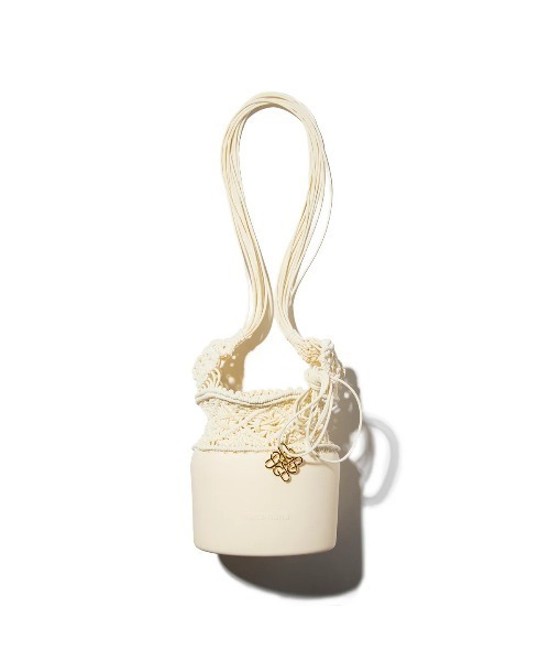 ショルダーバッグ nana-nana SILICONE KNITTING SHOULDER BAG nana-nana KNOT SILICONE KNITTING BUCKET SHOULDER BAG（ナナナナ