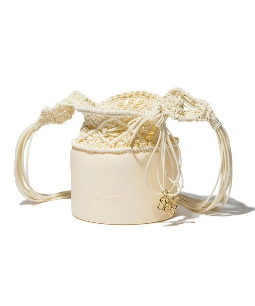 ショルダーバッグ nana-nana SILICONE KNITTING SHOULDER BAG nana-nana KNOT SILICONE KNITTING BUCKET SHOULDER BAG（ナナナナ