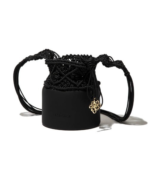 Kinetics（キネティクス）の「nana-nana KNOT SILICONE KNITTING BUCKET SHOULDER BAG（ナナナナ ノット  シリコンニット バケットショルダーバッグ）（ショルダーバッグ・レディース・ブラック/アイボリー・ONE SIZE）」の9枚目の写真