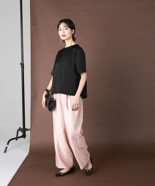 URBAN RESEARCH ROSSO WOMEN（アーバンリサーチ　ロッソ）の「ブライトツイルイージーパンツ（その他パンツ・レディース・ピンク/ブラック・FREE）」の11枚目の写真