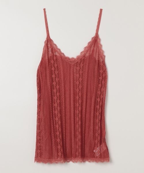 JEANASIS(ジーナシス)の「トリコットレースキャミソール/574731(その他トップス・レディース・ホワイト/ブラック/オレンジ系その他・FREE)」の7枚目の写真