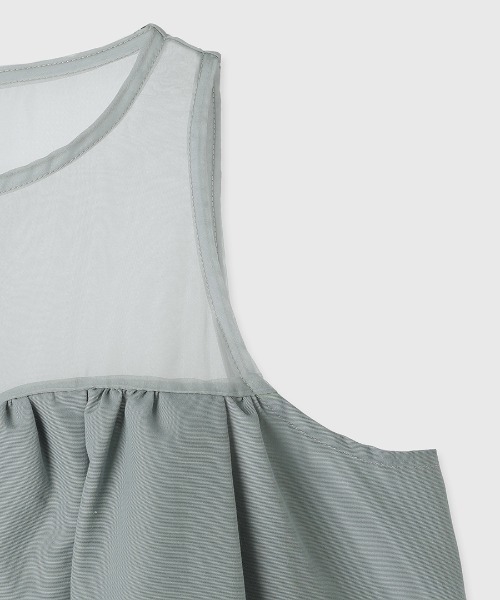 アニュアンス　スプレッドフレアブラウス　グリーン スプレッドフレアブラウス