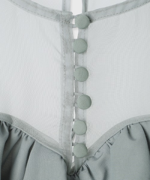 anuans（アニュアンス）の「スプレッドフレアブラウス（シャツ/ブラウス・レディース・セージグリーン/アイボリー/ブラック・F）」の4枚目の写真