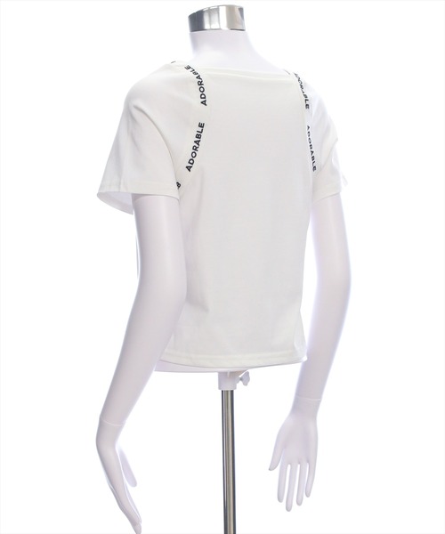 clear（クリア）の「ロゴテープラグランTシャツ［大人 カジュアル 着回し抜群］≪SS新作≫（Tシャツ/カットソー・レディース・オフホワイト/ブラック・F）」の10枚目の写真