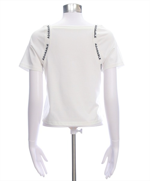 clear（クリア）の「ロゴテープラグランTシャツ［大人 カジュアル 着回し抜群］≪SS新作≫（Tシャツ/カットソー・レディース・オフホワイト/ブラック・F）」の11枚目の写真