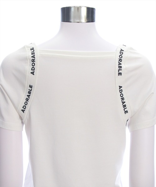 clear（クリア）の「ロゴテープラグランTシャツ［大人 カジュアル 着回し抜群］≪SS新作≫（Tシャツ/カットソー・レディース・オフホワイト/ブラック・F）」の12枚目の写真