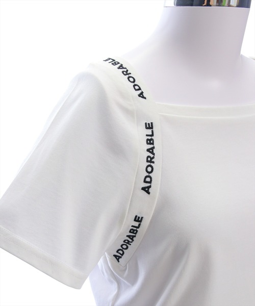 clear（クリア）の「ロゴテープラグランTシャツ［大人 カジュアル 着回し抜群］≪SS新作≫（Tシャツ/カットソー・レディース・オフホワイト/ブラック・F）」の14枚目の写真