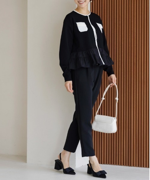 セール】【SONO/ソーノ】ツインペプラムニットジャケカーディガン