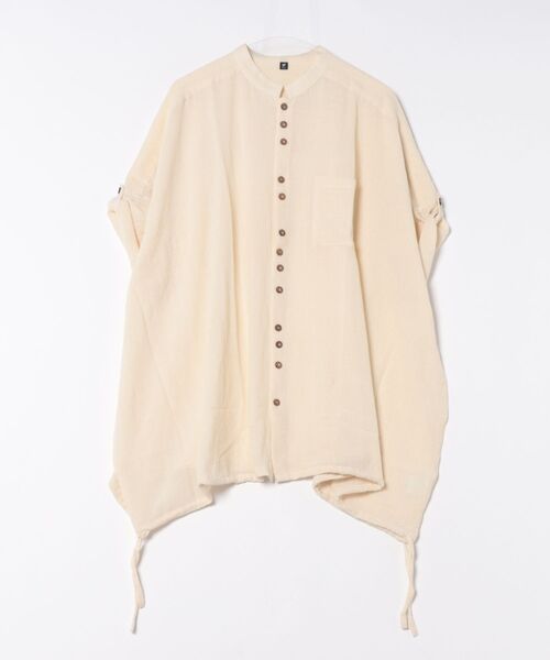 チャイハネ（チャイハネ）の「【チャイハネ】サラナ変形メンズバンドカラーシャツ（シャツ/ブラウス・メンズ・パープル/ベージュ/イエロー・FREE）」の5枚目の写真