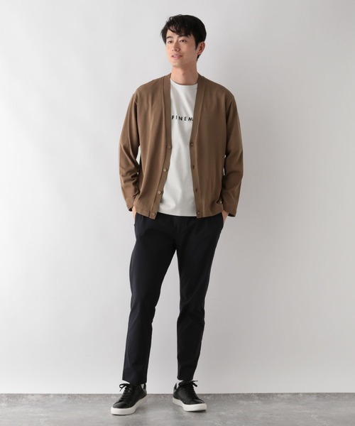 GLOBAL WORK（グローバルワーク）の「洗えるサラサラサマーカーデ/525967（カーディガン/ボレロ・メンズ・ブラウン/グレイッシュベージュ/ネイビー・XL/L/M/S）」の4枚目の写真