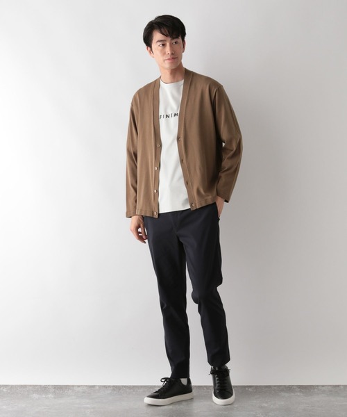 GLOBAL WORK（グローバルワーク）の「洗えるサラサラサマーカーデ/525967（カーディガン/ボレロ・メンズ・ブラウン/グレイッシュベージュ/ネイビー・XL/L/M/S）」の5枚目の写真